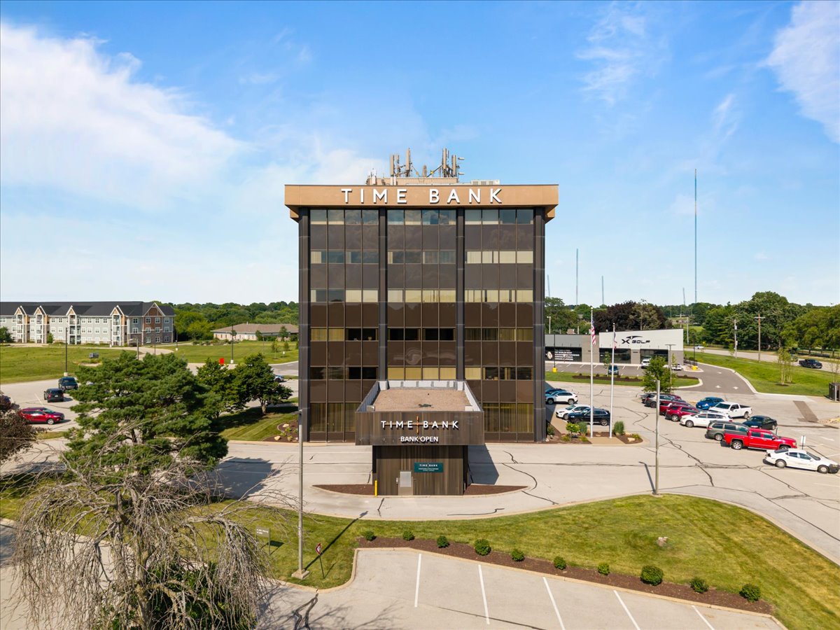 Iowa Towers from a side angle.